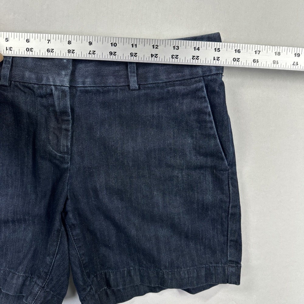 LOFT Riviera Denim Shorts Women Sz 0 Dark Wash Indigo Blue 100% Cotton Casual - Picture 9 of 9